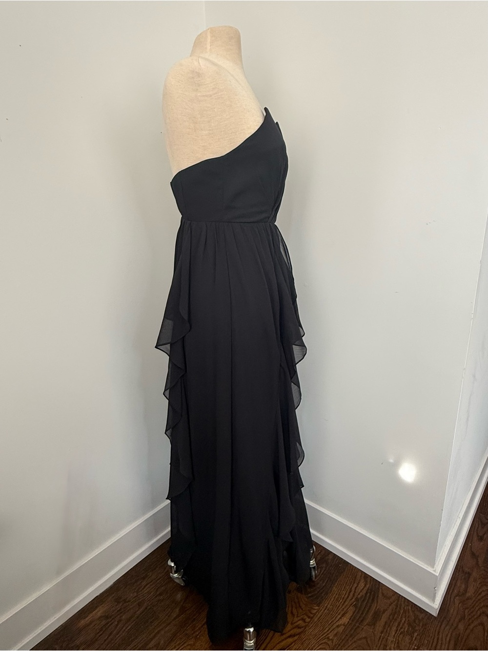 Strapless Black Evening Gown - image 5